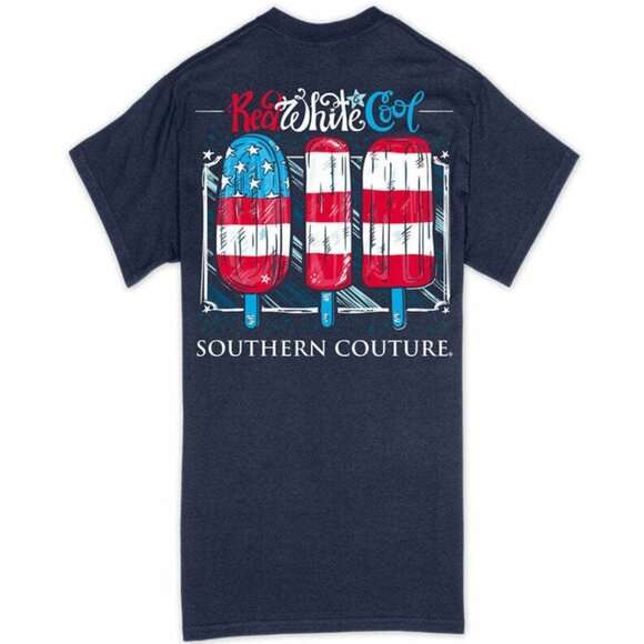 SOUTHERN COUTURE Red White & Cool Graphic Print Patriotic Tee Shirt S-XL NWT - Picture 1 of 2